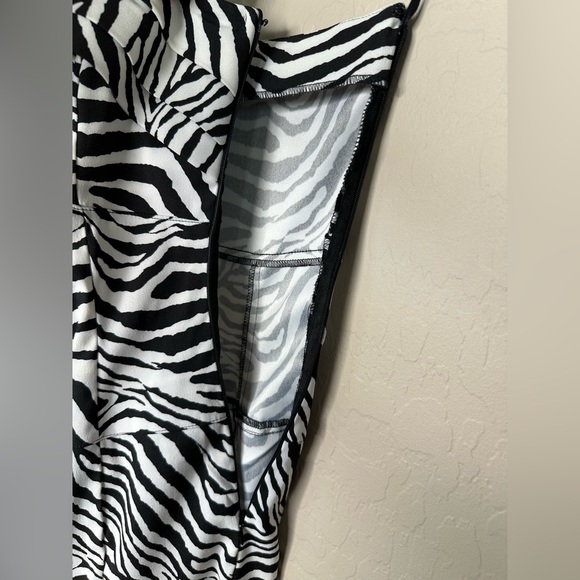 Zebra Print One Shoulder Cocktail Dress, size S - Picture 14 of 15